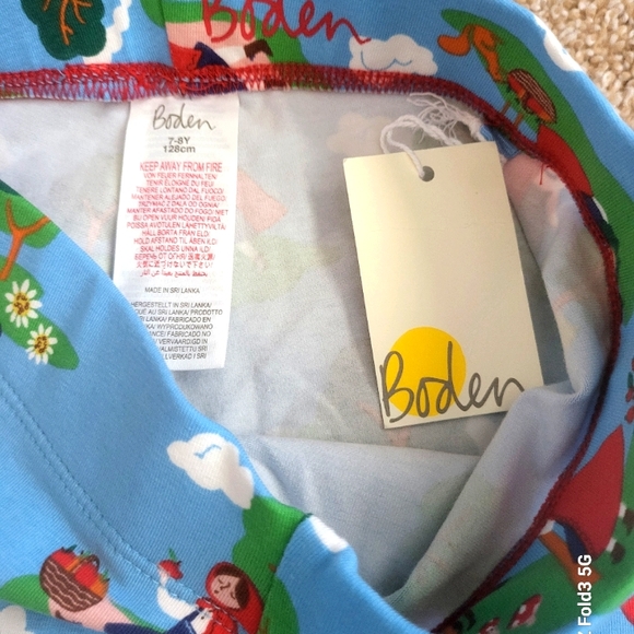 ❤️NWT❤️ BODEN GIRLS RED RIDING HOOD LEGGINGS - Picture 3 of 5
